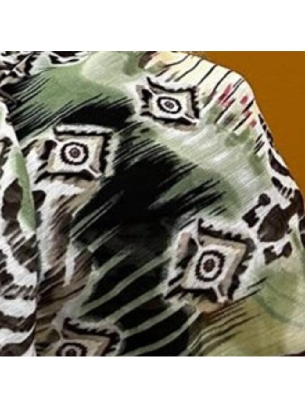 Dress Barn Retro Y2K Bohemian Midi Skirt Black, White & Vibrant Pinks & Greens - Picture 6 of 6